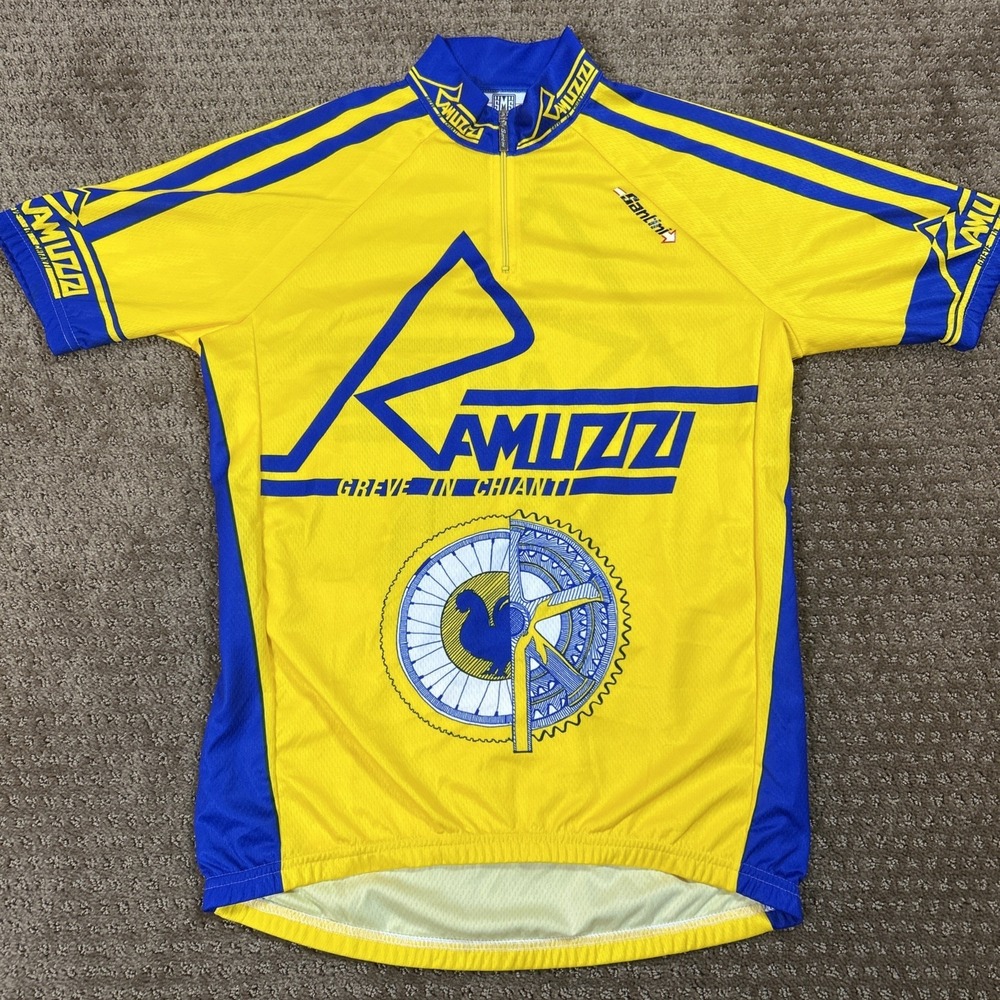 SMS Santini Cycling‎ Jersey Medium Yellow 1/4 Zip
